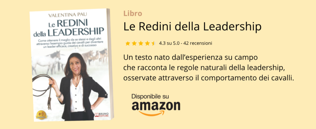 Copertina del libro di Valentina Pau dal titolo "Le redini della Leadership", disponibile su Amazon